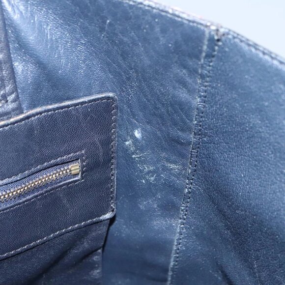 CELINE Tote Bag Leather Black Multicolor Auth 92694 - Picture 12 of 16